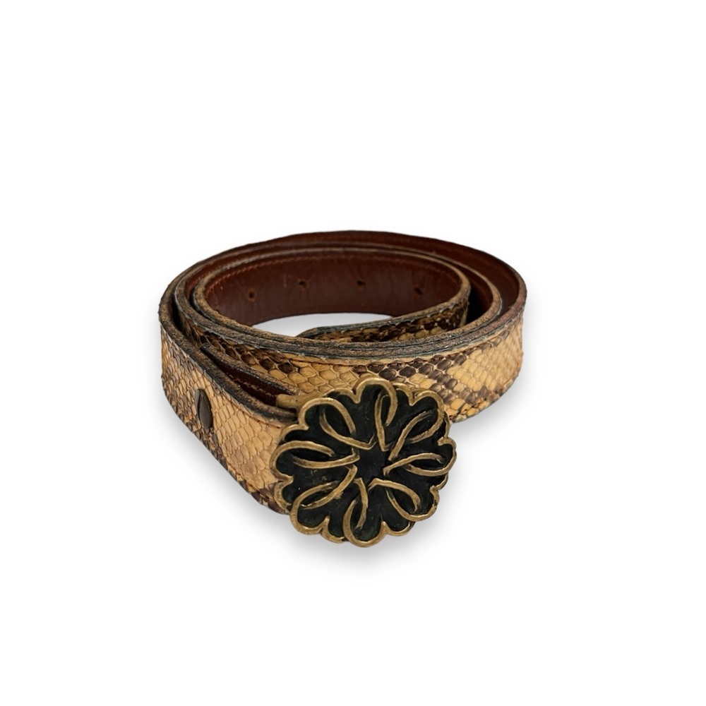 Vintage Genuine Python Leather Belt